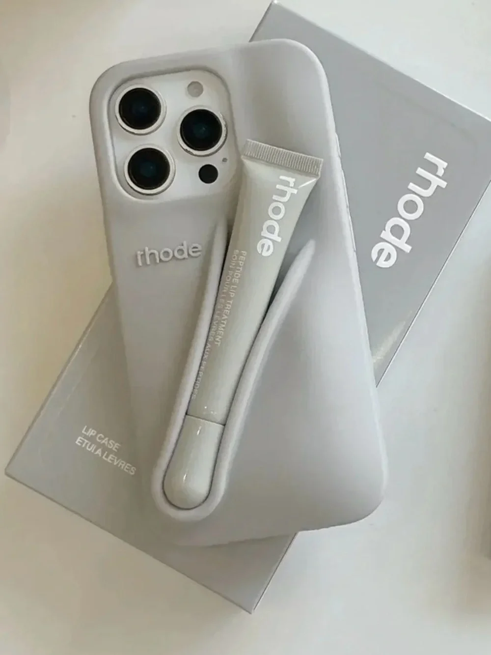 rhode Silicone iPhone Lip Case with Lip Treatment Holder
